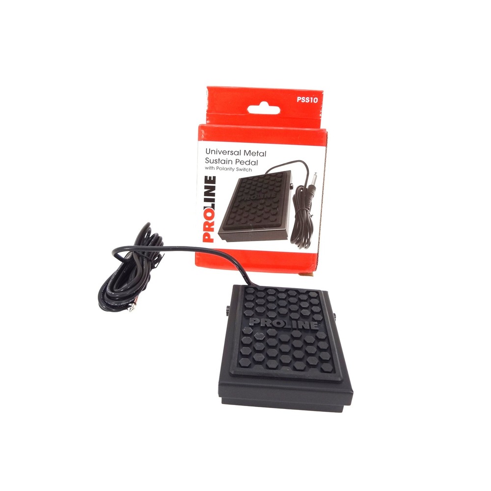 Proline PSS10 Universal Metal Sustain Pedal with Polarity Switch Black 1/4 Inch